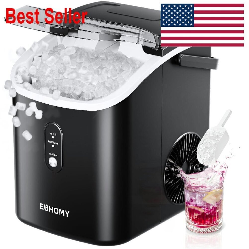 Countertop Nugget Ice Maker Portable Sonic Auto-Cleaning Compact Efficient